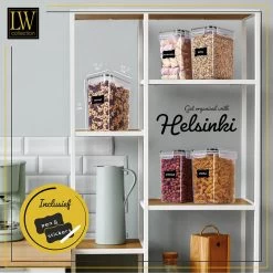 LW Collection Voorraadpotten 12 Stuks Met Stickers 1.4L -Het originele servies. db3b6a8fbf7149418a0b407185d97d66