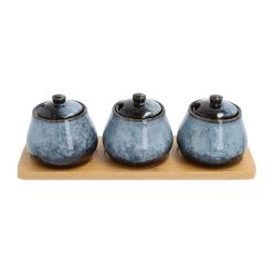 Krumble Voorraadpotten - Set Van 3 - Keramisch - Blauw -Het originele servies. dc24c96d667d45d3b86c97ff55be331f