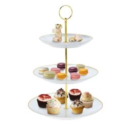 Excellent Houseware Etagere Met 3 Lagen - Wit - Porselein - 33 Cm Hoog -Het originele servies. e97b987c718d4db38909ab04ec8bff9d