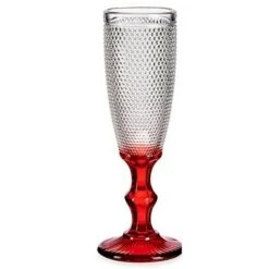 Vivalto - Luxe Champagneglazen Monaco Serie Set 6x Op Rode Voet 180 Ml -Het originele servies. ef35215ffdce48de862192024e31fbc7