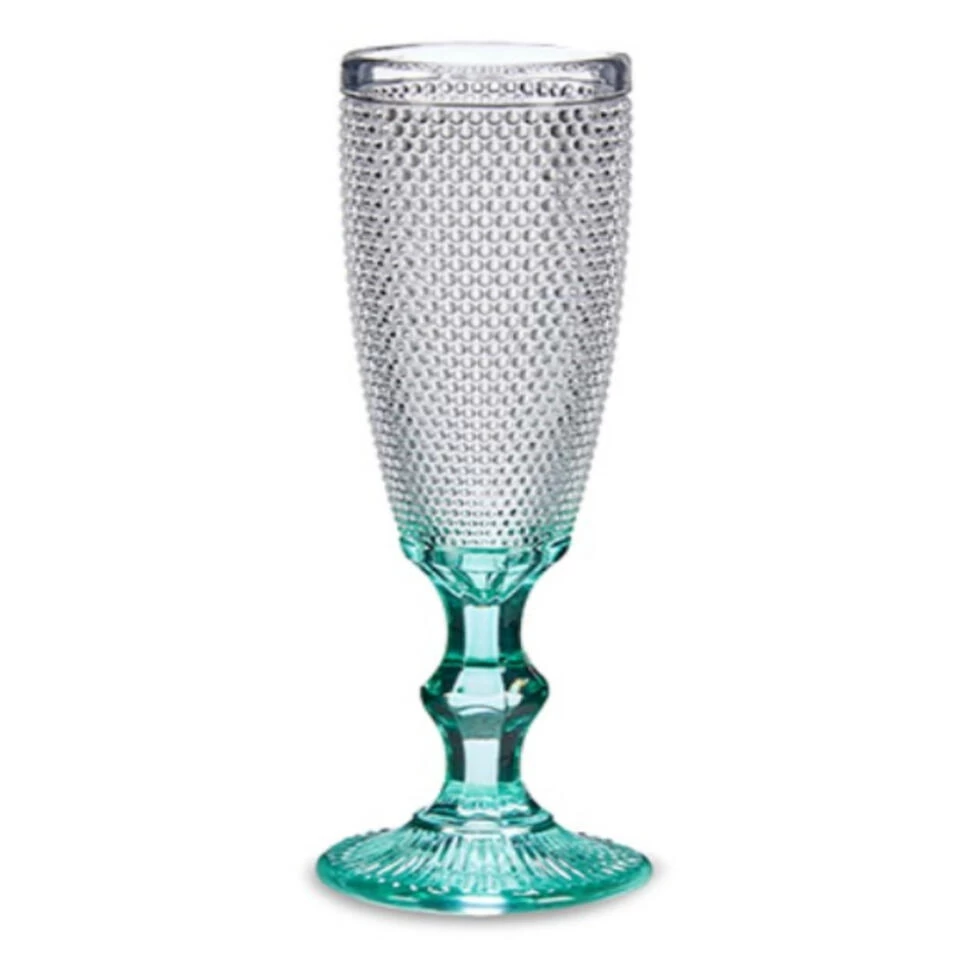 Vivalto - Luxe Champagneglazen Monaco Serie Set 6x Blauwe Voet 180 Ml 4 Vivalto - Luxe Champagneglazen Monaco Serie Set 6x Blauwe Voet 180 Ml - Afbeelding 2