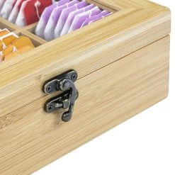 HI Theedoos/kist - 6-vaks - Bamboe Hout - 21 X 17 X 8 Cm -Het originele servies. fe7fa8e0e0544b83b45f3310c018506d